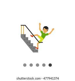 450 Man falling down stairs Stock Illustrations, Images & Vectors ...