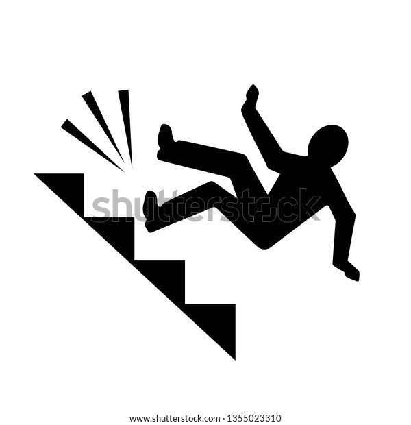 Man Falling Stairs Vector Pictogram Isolated Stock Vector (Royalty Free ...