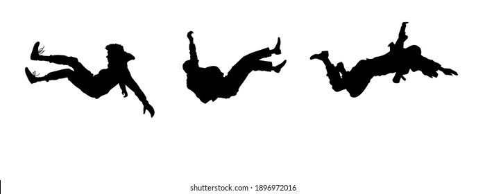 Man falling vector illustration isolated on white background