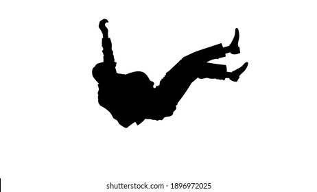 Man falling vector illustration isolated on white background
