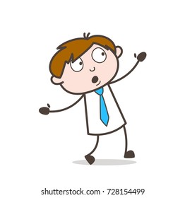 A Man Falling-Down Pose Vector Illustration