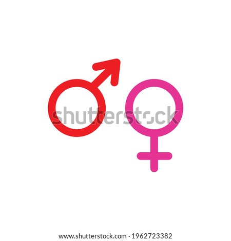 Man, the famale icon. Vector illustration in flat design. suitable for use in health pamphlets.