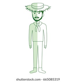 man in farmer costume