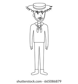 man in farmer costume