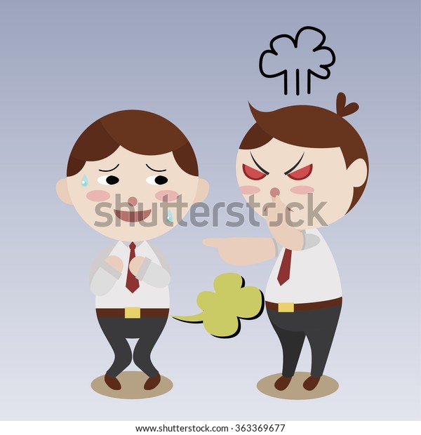 Man Fart His Friend Cartoon Vector Stock Vector (Royalty Free ...