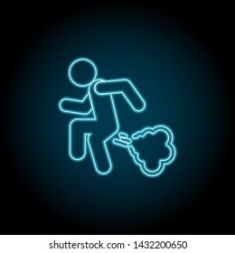 man fart neon icon. Simple thin line, outline vector of universal icons for UI and UX, website or mobile application