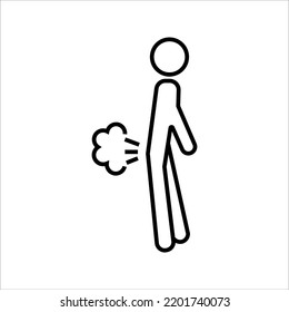 Man Farted Icon Vector Illustration Symbol Stock Vector (Royalty Free ...