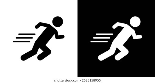 Hombre concepto de icono de ejecución rápida, Ilustración vectorial