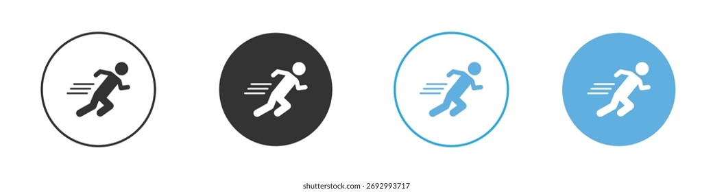 Ícone Man fast run. Modelo de design de ícone gráfico