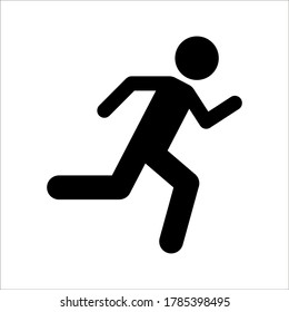 Running Man Icon Sign Illustration Flat Stock Vector (Royalty Free ...