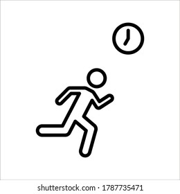 man fast run icon on white background. eps 10