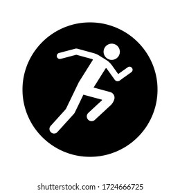 man fast run icon, rush icon. vector illustration on white background. eps 10