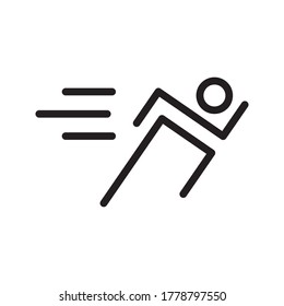 man fast run icon, rush icon vector illustration