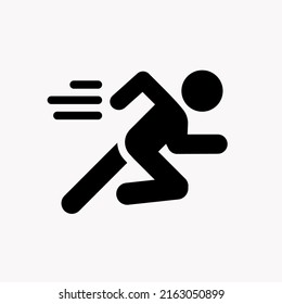 Man fast run icon, rush icon vector illustration