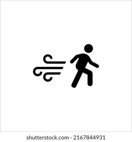 man fast run icon, rush icon vector illustration eps 10