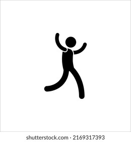 man fast run icon, rush icon vector illustration eps 10