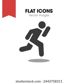 man fast run icon, rush icon vector illustration
