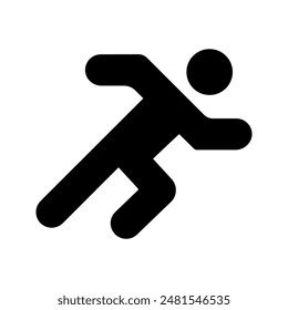 man fast run icon, rush icon. vector illustration color editable