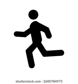 man fast run icon, rush icon vector illustration vector illustration, pictogram isolated on white background. color editable