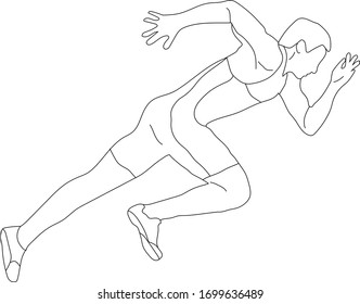 arte de la línea rápida del hombre