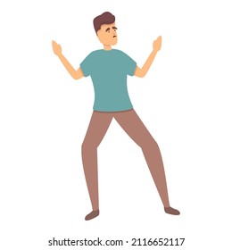 Man fear icon cartoon vector. Stress attack. Mental anxiety