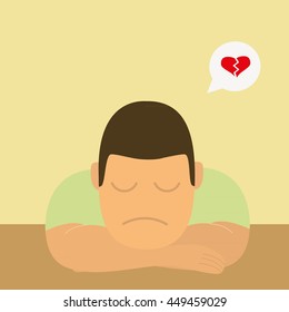 man feel broken heart