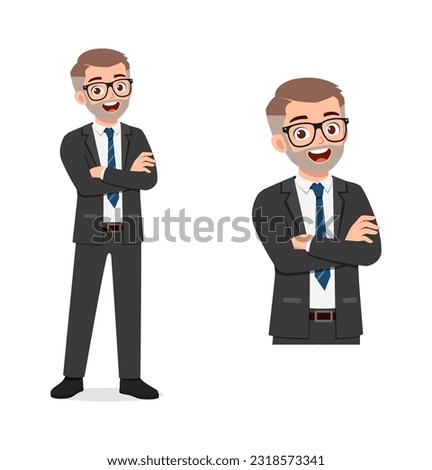 man feeling confidence with crossed arm pose