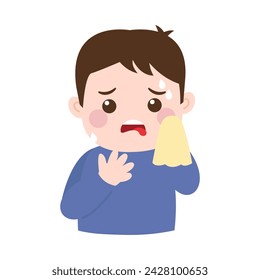 Man feeling hot and wiping his sweat
