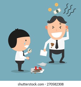 The man feels cheated after he paid compensation
