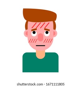 a man with fever vector