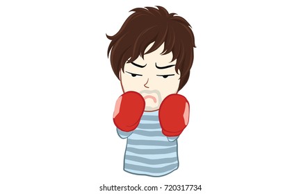 man fighting action cartoon