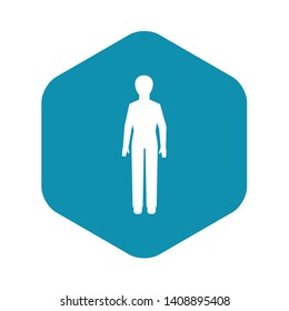 Man figure icon. Simple illustration of man figure vector icon for web design isolated on white background