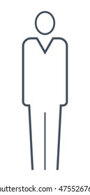 Man figure sign vector icon