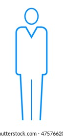 Man figure sign vector icon