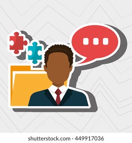 man with files isolated icon design, vector illustration  graphic 