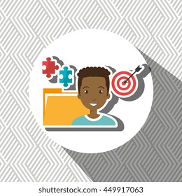 man with files isolated icon design, vector illustration  graphic 