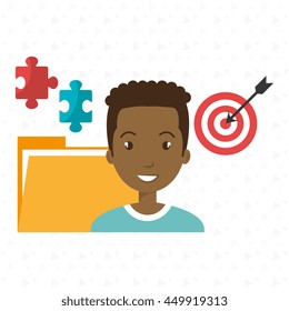 man with files isolated icon design, vector illustration  graphic 