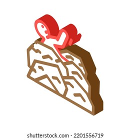 man fill up sand accident isometric icon vector. man fill up sand accident sign. isolated symbol illustration