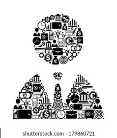 Man from finance icons