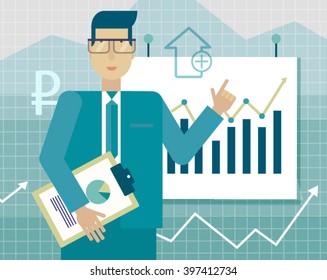 Man financial analyst 