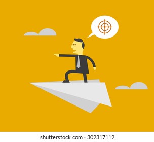 Man finding goal