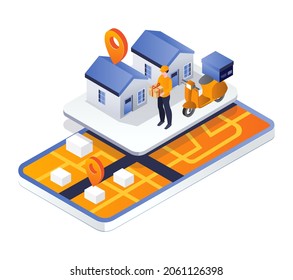 Encontrar ubicación de entrega de pedidos a través de la aplicación gps para smartphones