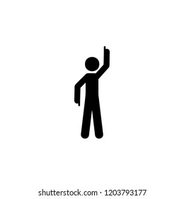 man finger icon. Element of man pointing icon for mobile concept and web apps. Detailed man finger icon can be used for web and mobile