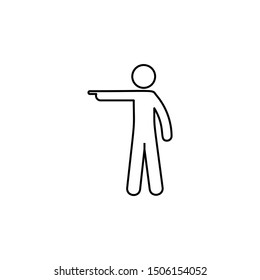 Man finger icon. Element of man pointing finger thin line icon