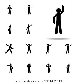 man finger icon. Man Pointing Finger icons universal set for web and mobile