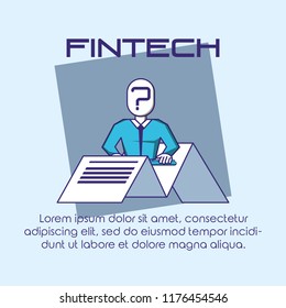 man with fintech concept