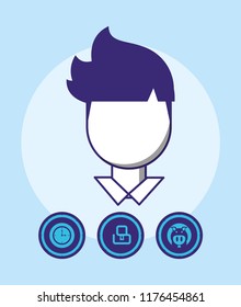 man with fintech concept