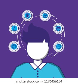 man with fintech concept