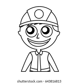 man firefighter avatar character icon