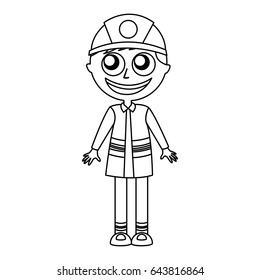 man firefighter avatar character icon